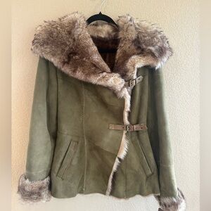 Overland Olive Sheepskin Coat